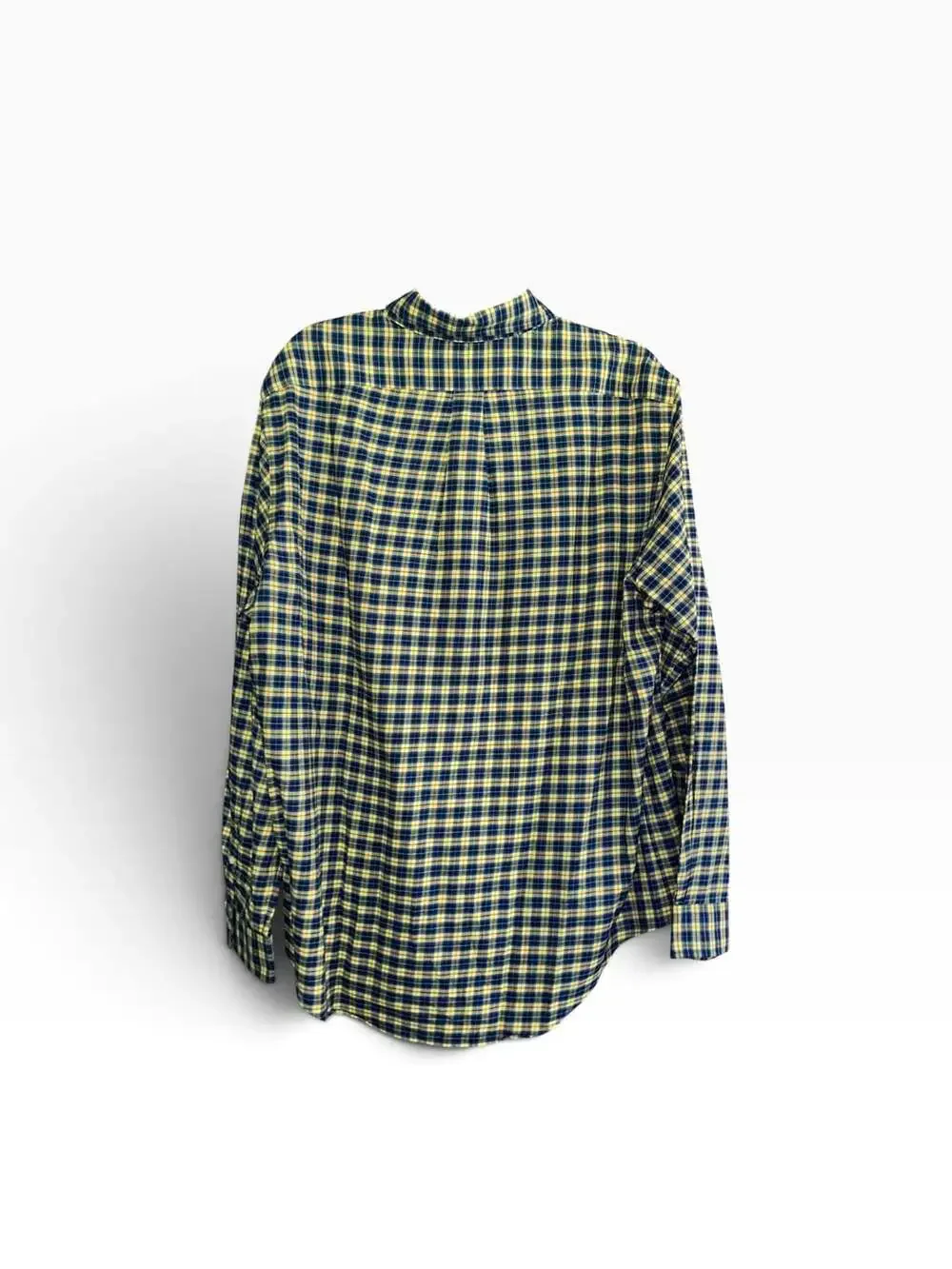 Polo Ralph Lauren Plaid Button Down Shirt Size XL Yellow Blue Long Sleeve